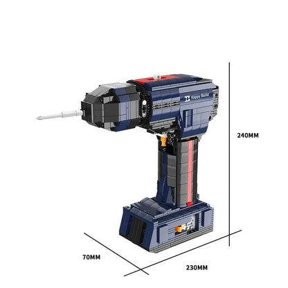 Happy Build MOC Building Block Set: Motorized Electric Drill, Model 22017YC