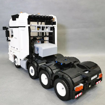 Happy Build MOC Motorized Building Block Set: Heavy Container Truck Arocs QC007