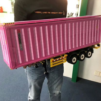 Happy Build MOC Building Block Set: Heavy Trailer Container QC013