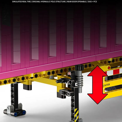 Happy Build MOC Building Block Set: Heavy Trailer Container QC013