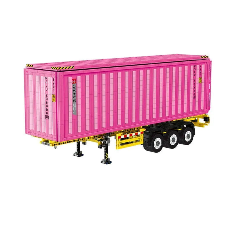 Happy Build MOC Building Block Set: Heavy Trailer Container QC013
