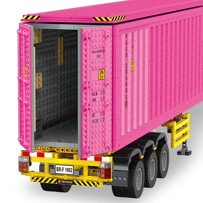Happy Build MOC Building Block Set: Heavy Trailer Container QC013