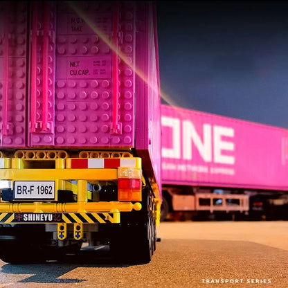 Happy Build MOC Building Block Set: Heavy Trailer Container QC013