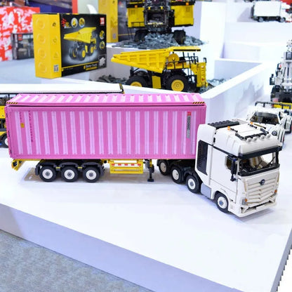 Happy Build MOC Building Block Set: Heavy Trailer Container QC013