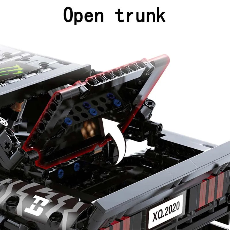Happy Build MOC Building Block Set: Mustang Hoonicorn V2 Classic Racing Car QC005, Model YCQC005