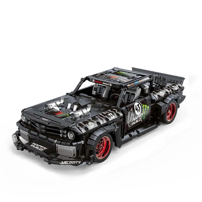 Happy Build MOC Building Block Set: Mustang Hoonicorn V2 Classic Racing Car QC005, Model YCQC005
