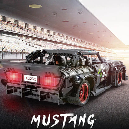 Happy Build MOC Building Block Set: Mustang Hoonicorn V2 Classic Racing Car QC005, Model YCQC005