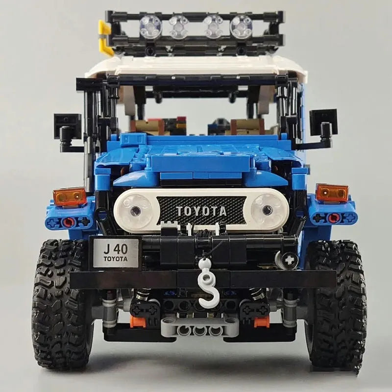 Happy Build MOC Motorized Building Block Set: Off Road Toyota FJ40 SUV QC012, Model YCQC012