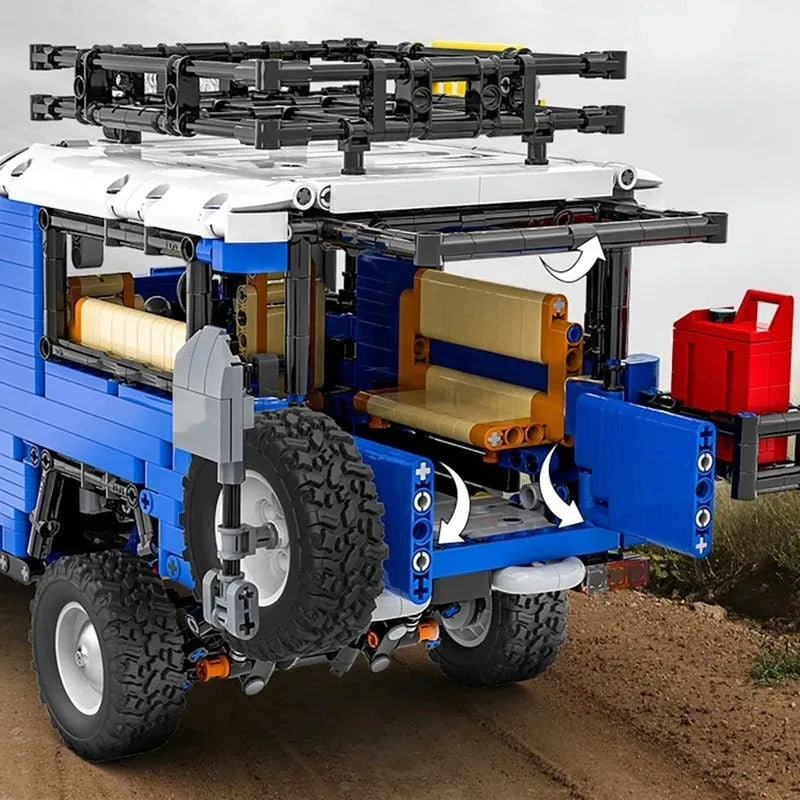 Happy Build MOC Motorized Building Block Set: Off Road Toyota FJ40 SUV QC012, Model YCQC012