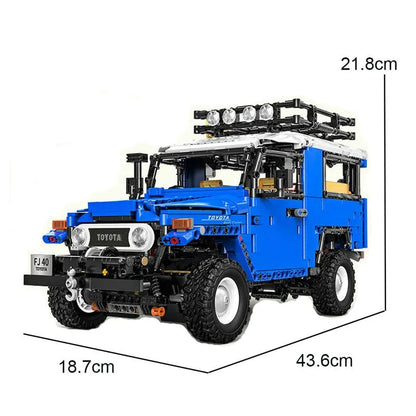 Happy Build MOC Motorized Building Block Set: Off Road Toyota FJ40 SUV QC012, Model YCQC012