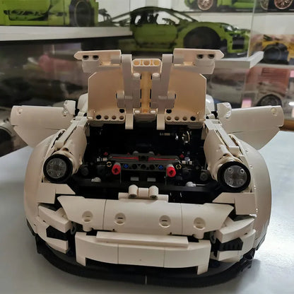 Happy Build MOC Building Block Set: Porsche 911 Widebody Classic Racing Car QC016, Model YCQC016