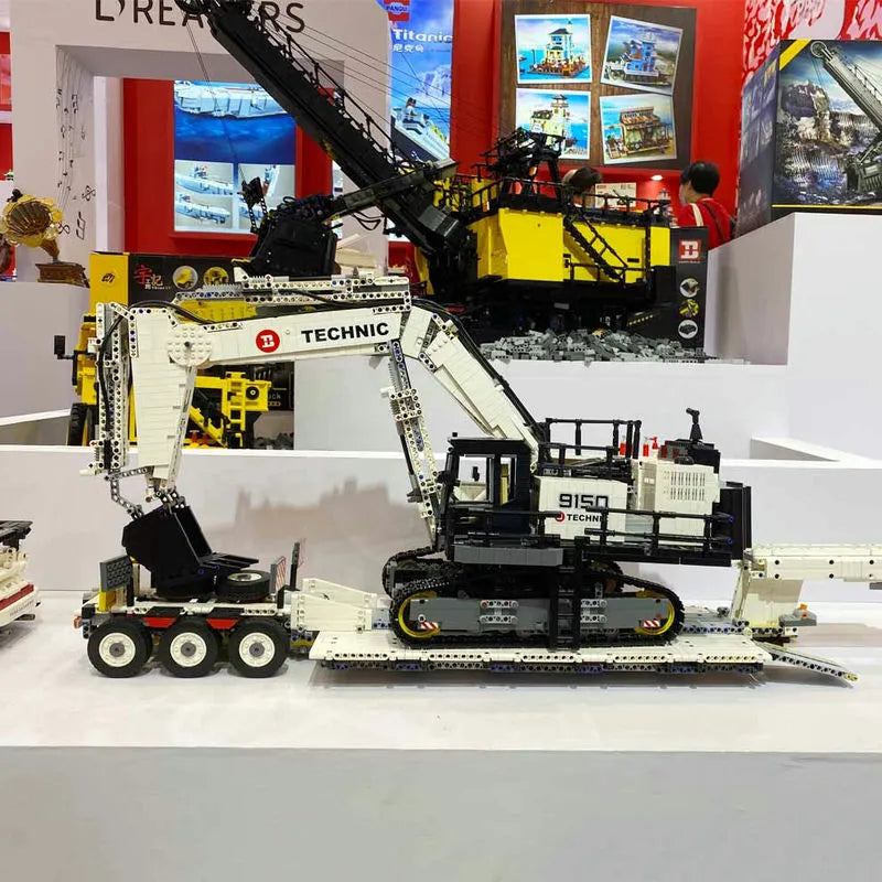 Happy Build MOC Motorized Building Block Set: RC APP City Mining Excavator Truck, Model YC-GC004