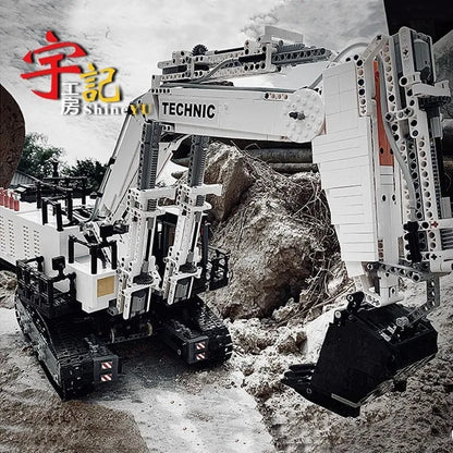 Happy Build MOC Motorized Building Block Set: RC APP City Mining Excavator Truck, Model YC-GC004