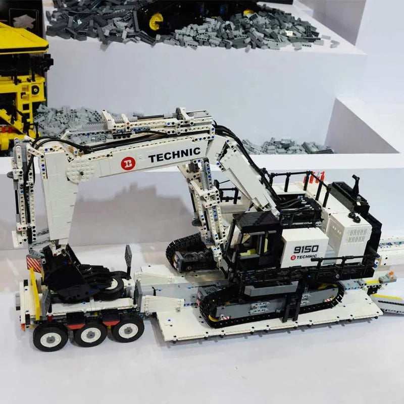 Happy Build MOC Motorized Building Block Set: RC APP City Mining Excavator Truck, Model YC-GC004
