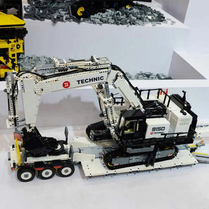 Happy Build MOC Motorized Building Block Set: RC APP City Mining Excavator Truck, Model YC-GC004