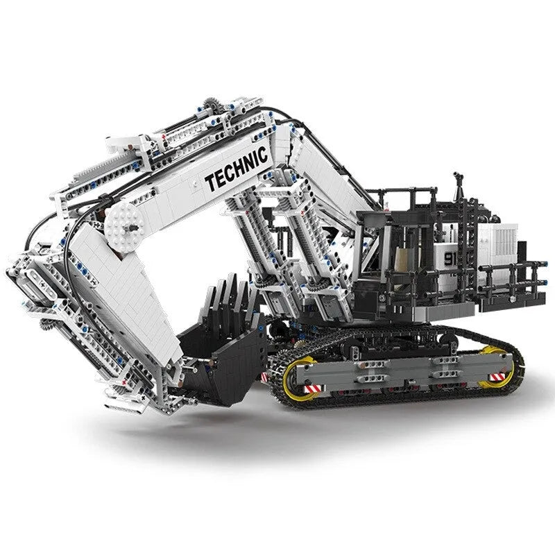 Happy Build MOC Motorized Building Block Set: RC APP City Mining Excavator Truck, Model YC-GC004