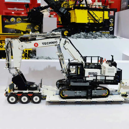 Happy Build MOC Motorized Building Block Set: RC APP City Mining Excavator Truck, Model YC-GC004