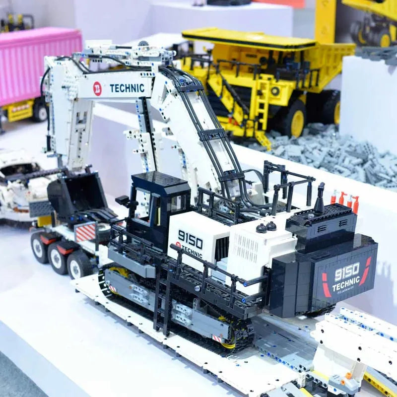 Happy Build MOC Motorized Building Block Set: RC APP City Mining Excavator Truck, Model YC-GC004