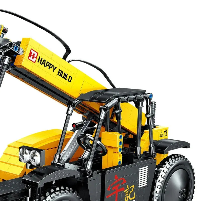 Happy Build MOC Building Block Set: RC APP Motorized Lift Forklift Truck, Model YC22008