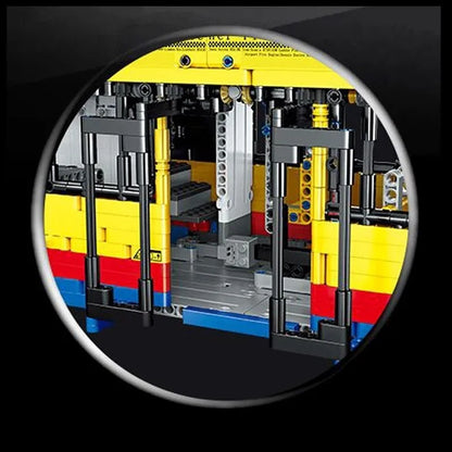 Happy Build MOC Building Block Set: RC Motor Double Decker Bus QC015, Model YCQC015