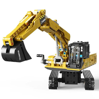 Happy Build MOC Motorized Building Block Set: RC STEM Mini Excavator Truck 33001, Model YC33001