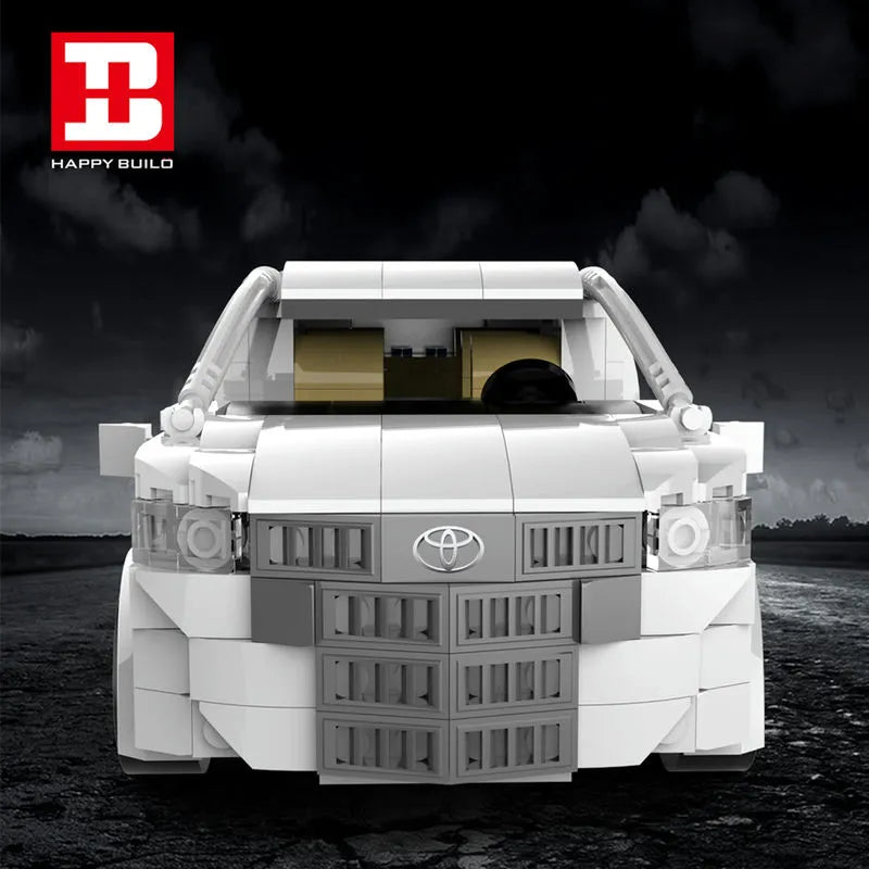 Happy Build MOC Motorized Building Block Set: RC Toyota Alphard SUV Van Classic Car 23007, Model YC23007