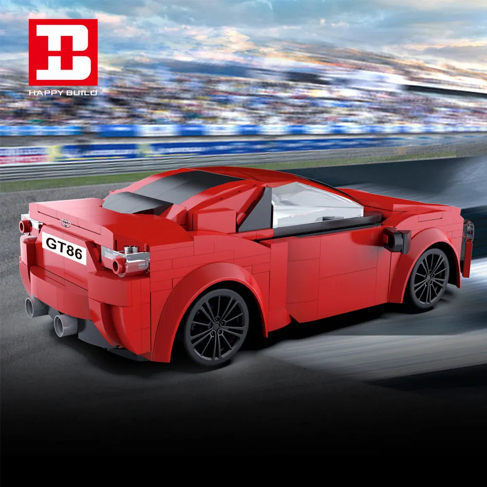 Happy Build MOC Motorized Building Block Set: RC Toyota GT86 Classic Sports Car 23009, Model YC23009