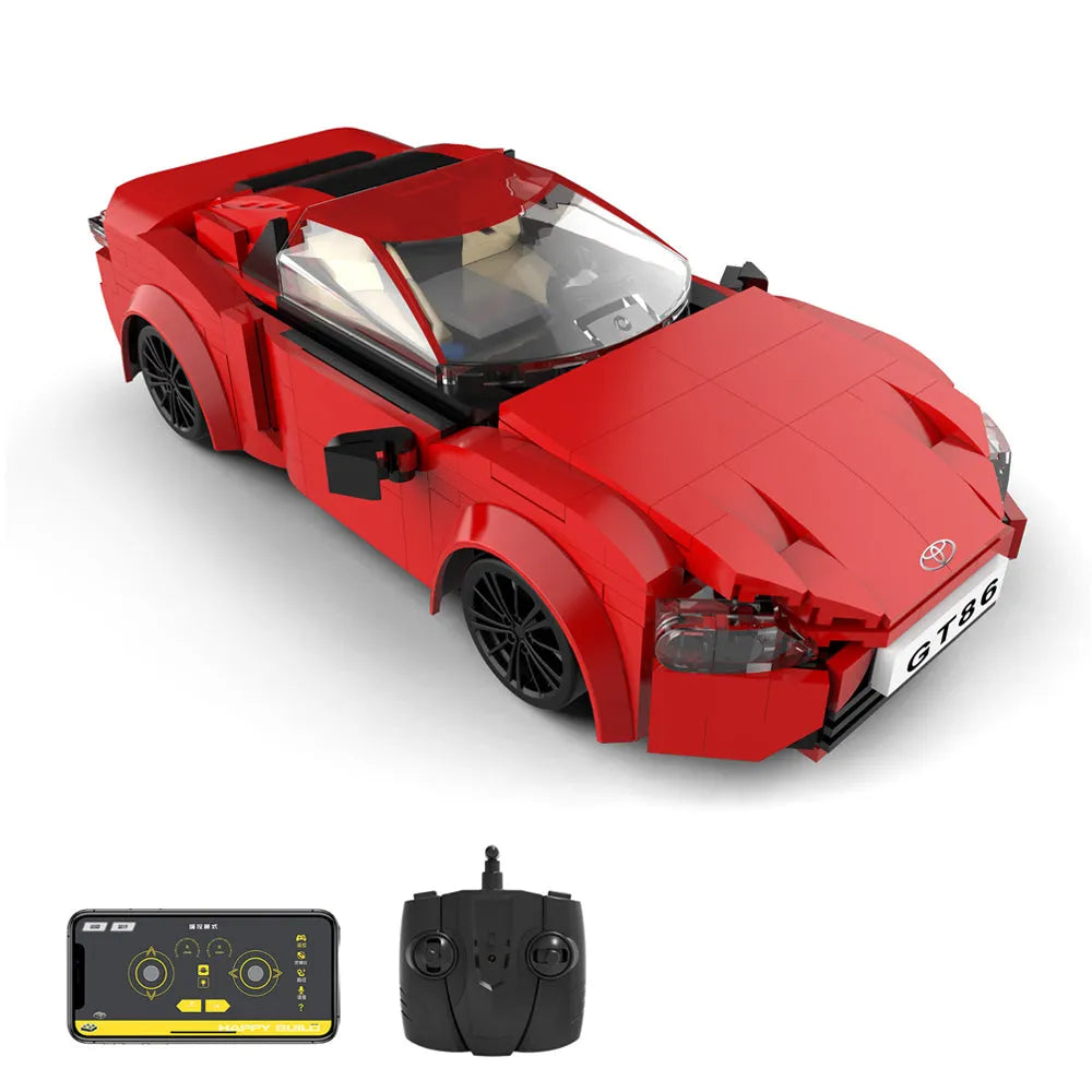 Happy Build MOC Motorized Building Block Set: RC Toyota GT86 Classic Sports Car 23009, Model YC23009