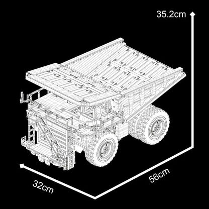 Happy Build MOC Building Block Set: APP Motorized RC Dump Truck 22005, Model YC22005