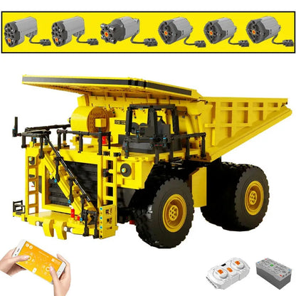 Happy Build MOC Building Block Set: APP Motorized RC Dump Truck 22005, Model YC22005
