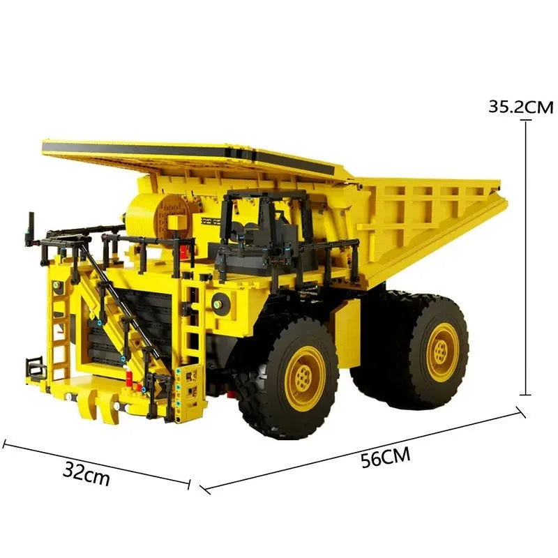 Happy Build MOC Building Block Set: APP Motorized RC Dump Truck 22005, Model YC22005
