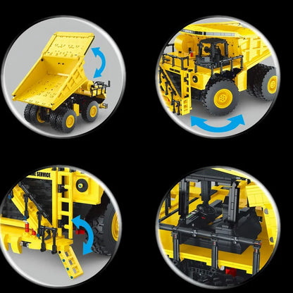 Happy Build MOC Building Block Set: APP Motorized RC Dump Truck 22005, Model YC22005