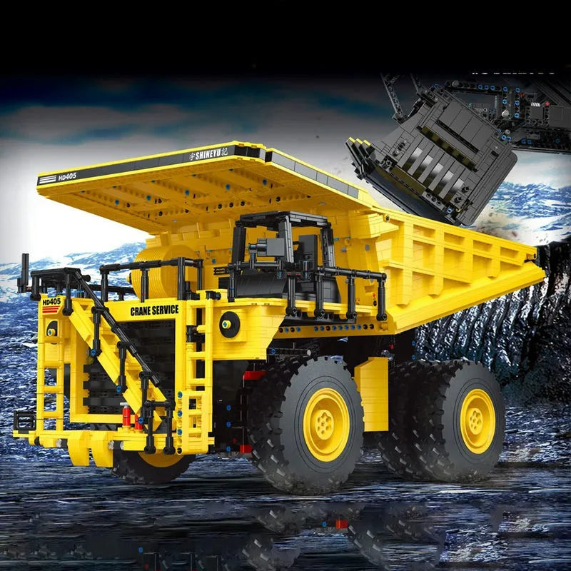 Happy Build MOC Building Block Set: APP Motorized RC Dump Truck 22005, Model YC22005
