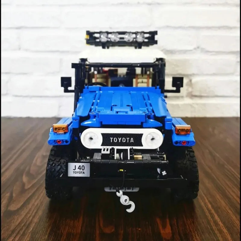 Happy Build MOC Motorized Building Block Set: RC APP Off Road Toyota FJ40 SUV, Model YCQC012PF