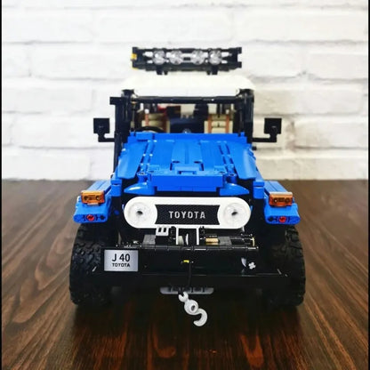 Happy Build MOC Motorized Building Block Set: RC APP Off Road Toyota FJ40 SUV, Model YCQC012PF