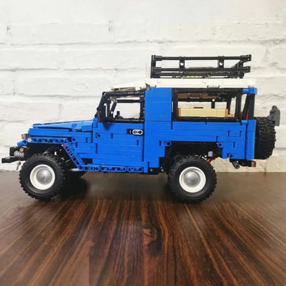 Happy Build MOC Motorized Building Block Set: RC APP Off Road Toyota FJ40 SUV, Model YCQC012PF