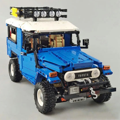 Happy Build MOC Motorized Building Block Set: RC APP Off Road Toyota FJ40 SUV, Model YCQC012PF