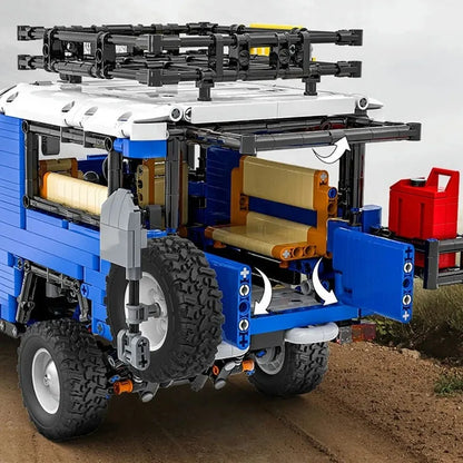 Happy Build MOC Motorized Building Block Set: RC APP Off Road Toyota FJ40 SUV, Model YCQC012PF