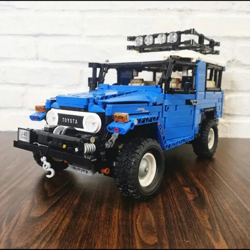 Happy Build MOC Motorized Building Block Set: RC APP Off Road Toyota FJ40 SUV, Model YCQC012PF