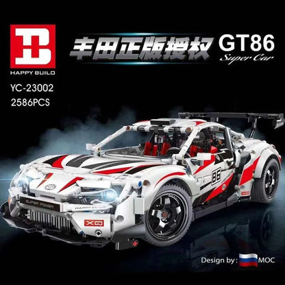 Happy Build MOC Building Block Set: Toyota GT86 Classic Sports Car 23002, Model YC23002