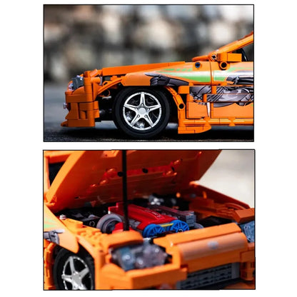 Happy Build MOC Building Block Set: Toyota Supra A80 Classic Sports Car QC018, Model YCQC018