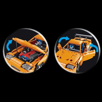 Happy Build MOC Building Block Set: Toyota Supra A80 Classic Sports Car QC018, Model YCQC018