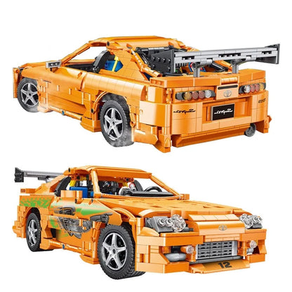 Happy Build MOC Building Block Set: Toyota Supra A80 Classic Sports Car QC018, Model YCQC018