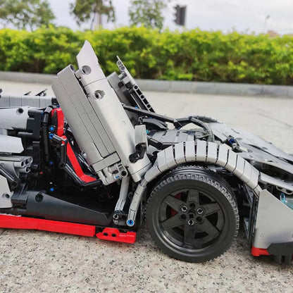 Happy Build MOC Motorized Building Block Set: XQ1003 Lambo Veneno Roadster Racing Car