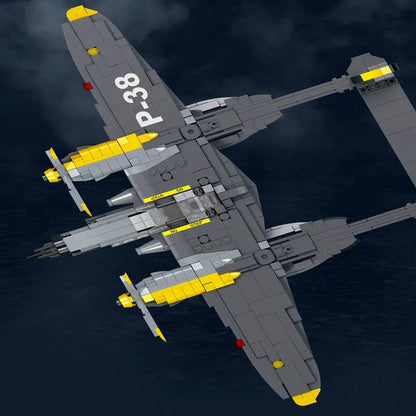 JieStar Building Block Set: WW2 P38 Bomber Aircraft, Model 61046