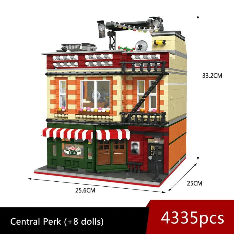 JieStar MOC Building Block Set: Central Perk Friends House, Model 89106