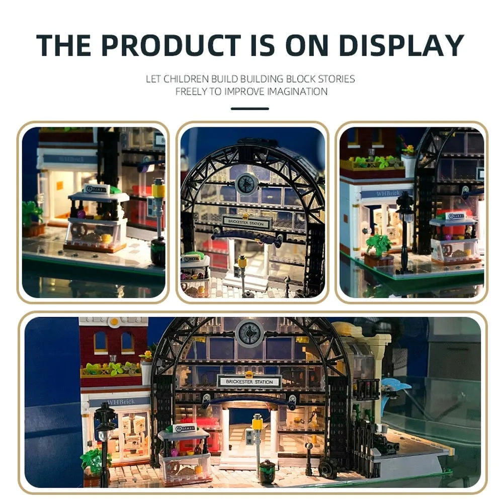 JieStar MOC Building Block Set: The MOC Train Station Meeting Point, Model 89154
