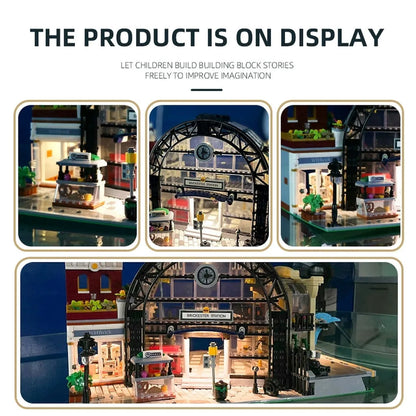 JieStar MOC Building Block Set: The MOC Train Station Meeting Point, Model 89154