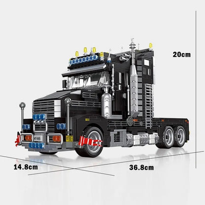 JieStar MOC Building Block Set: Heavy Duty Black Truck, Model 92005