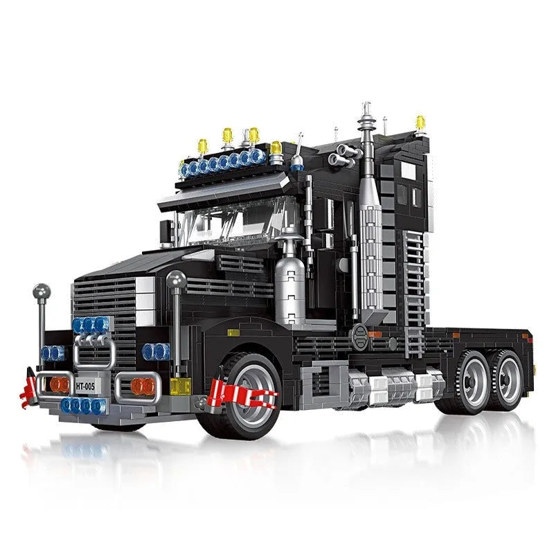 JieStar MOC Building Block Set: Heavy Duty Black Truck, Model 92005